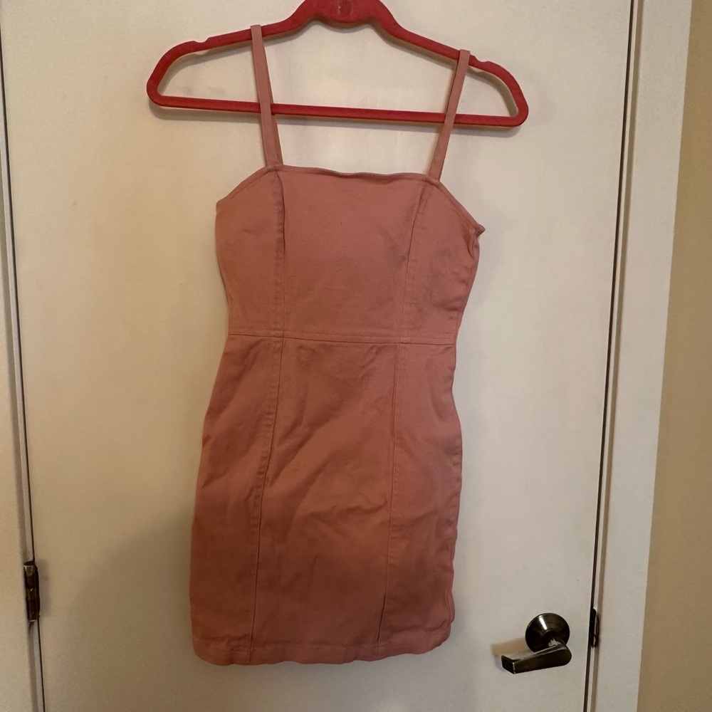 denim pink dress